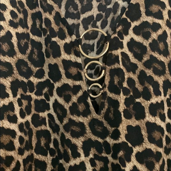 Micheal Kors Leopard Print Women's Top/ Swimsuit Cover Up - Picture 3 of 5